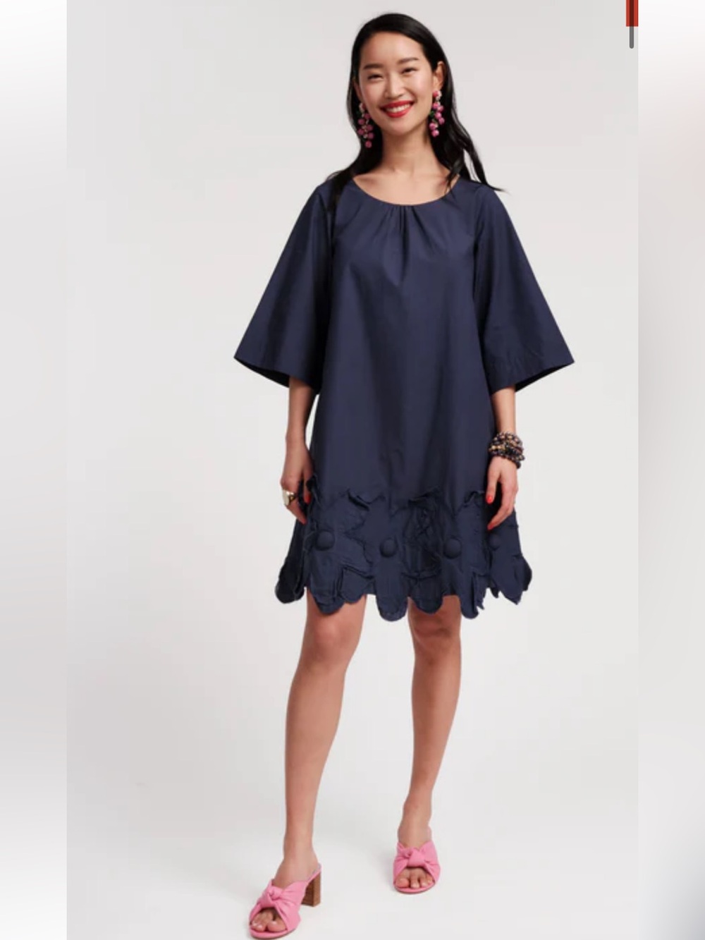 Frances Valentine Zennia Dress in Navy - Size L